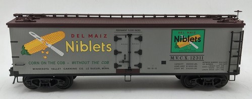Atlas 6733-1 O Gauge Del Maiz Niblets Woodside Reefer Car #12311 (3 rieles) LN | Condition: Used