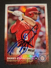 Danny Espinosa Autograph Signed 2015 Topps Chrome Washington Nationals
