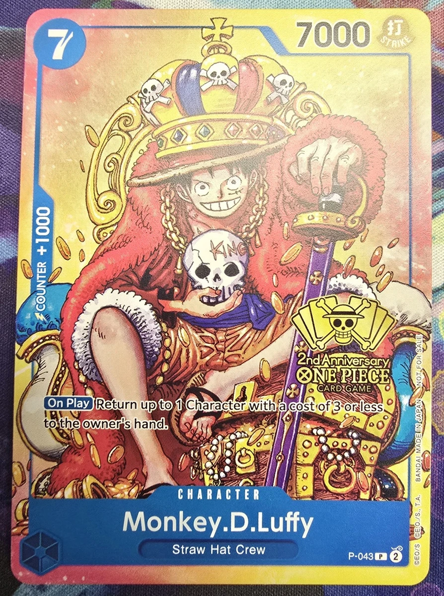 Monkey.D.Luffy P-043 One Piece Promotion Cards for sale | eBay