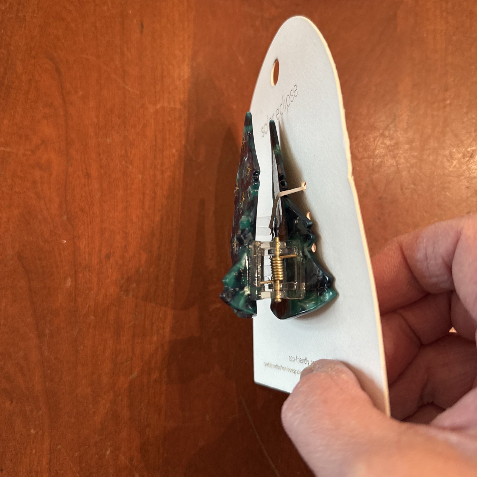 Solar Eclipse Hand-painted Christmas Tree 🎄 Claw… - image 3