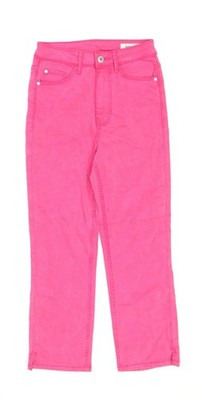 Marks and Spencer Damen rosa Lyocell gerade Jeans Größe 6 L20 normaler Reißverschluss