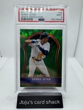 2011 Topps Finest - Derek Jeter #28 Green Refractor New York Yankees /199 PSA 9