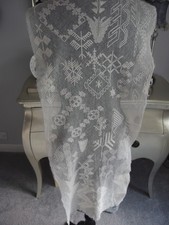 antique embroidery sampler Filet Lace