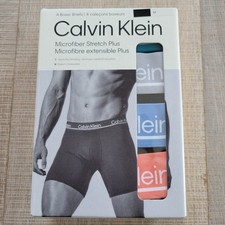 Calvin Klein Boxer Briefs 4-Pack Stretch Microfiber Plus M New Black