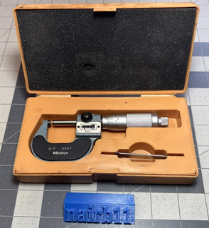 Mitutoyo Micrometer 0 1” .0001” w/ Case No. 193 211 Carbides Machinist Tools