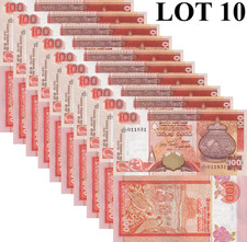 Sri Lanka 100 Rupees 2005 P 111d UNC 1/10 Bundle Lot 10 pcs