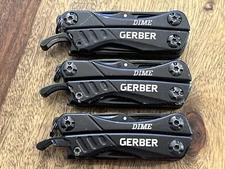 Gerber Dime Mini Multi-Tool Knife Pliers Scissors Driver SUPER Nice! Lot Of 3