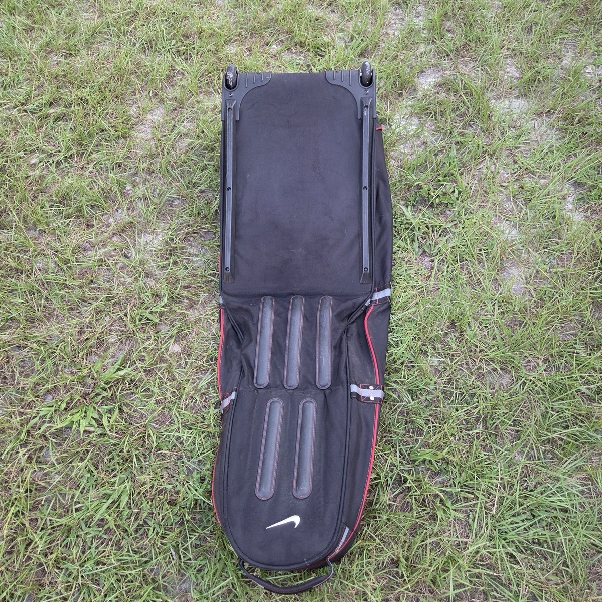 Nike golf caddy bag case travel cover ultra rare SQ Black Red | eBay