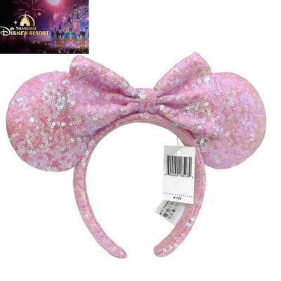 Japan Tokyo Disney`Headband Minnie Ears Cherry Blossom Sakura Light Pink 2026