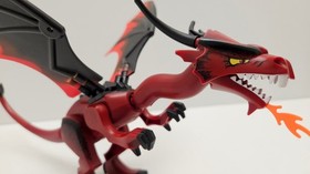 LEGO minifigure Dark Red Dragon dragon01 Castle Fantasy Era complete 7093 Tower