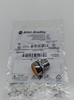 Allen-Bradley 800FM-LF6 SER.A Yellow Illuminated Pushbutton