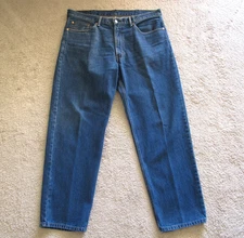 Levi's 550 Relaxed Fit Blue Denim Cotton Jeans Men's Size 38 x 30