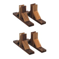 2x Fence Base Privacy Screen Holder Wooden Post Outdoor Shelves Shelf Garden