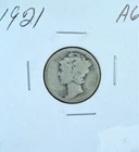 1921 10C Mercury Dime - Key Date - Rare Low Mintage - 90% Silver - Authentic