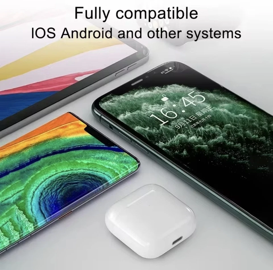 Bluetooth Headset 5.0 TWS Wireless Earphones Earbuds Headphones Stereo Ear Hook - Image 2 of 4