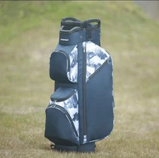 15-Way Golf Cart Bag With Cooler & Shoe Pocket, Rain Hood & Putter Well (Blue)