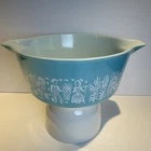 VTG Pyrex Turquoise Amish Butterprint #475 B Casserole Dish 1950-1968 2.5 Quart