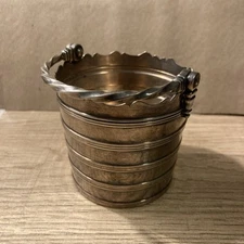 Kirk Stieff Silverplate Cream Bucket Pail Sugar Bowl in the George III Style