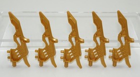 LEGO 92217 x 5 Pearl Gold Hero Factory Weapon, Half Claw from Set 44003 Scarox