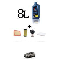 Hoffcar Wartungskit 4 Filter Und 8L ÖL FüR Renault Espace V 2.0 Blue Dci 190 1
