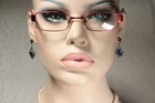 Adult Size HELLO KITTY Eyeglass Frames, Purple, Semi Rimless Genuine Sanrio Item