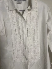Halloween Costume Beetlejuice Tuxedo Shirt Ruffles Wedding Warner Bros Sz Small