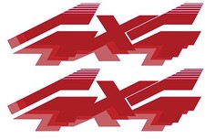 1992 - 1996 4x4 Decals For Ford F-series F250 F350 Truck Bronco - Red