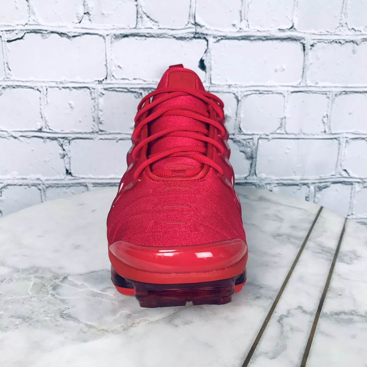 Nike Air Vapormax Plus Men s Triple Red Running Sneakers CW6973