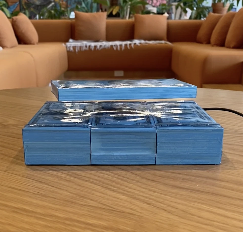 Levitating Money Table Top Decor Magic Stack in Sky Blue - Image 3 of 4