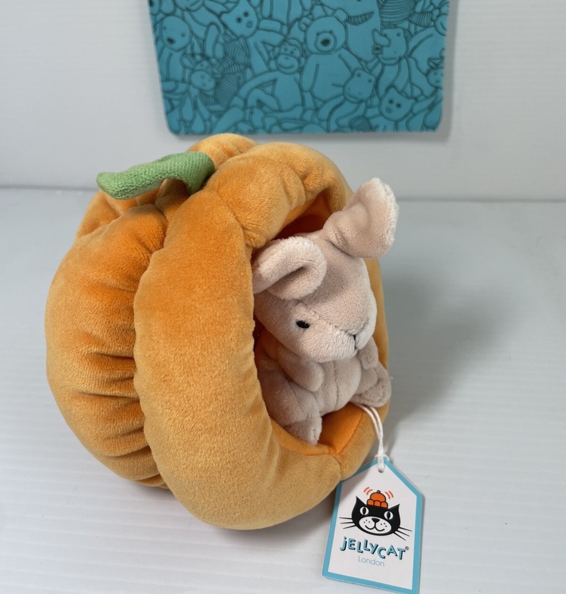Jellycat London I am Brambling Mouse with Pumpkin Plush Stuffed