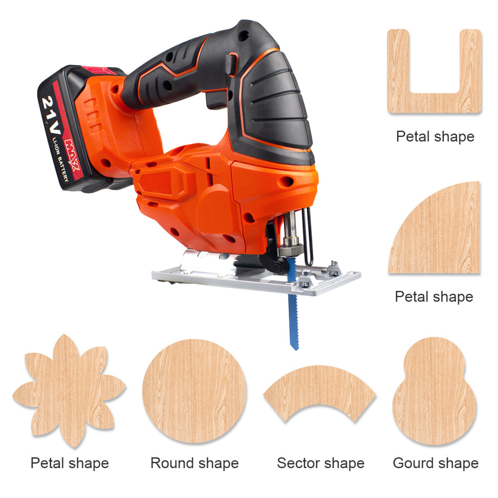 Cordless Jigsaw 21V Lithium-Ion Battery Variable Speed