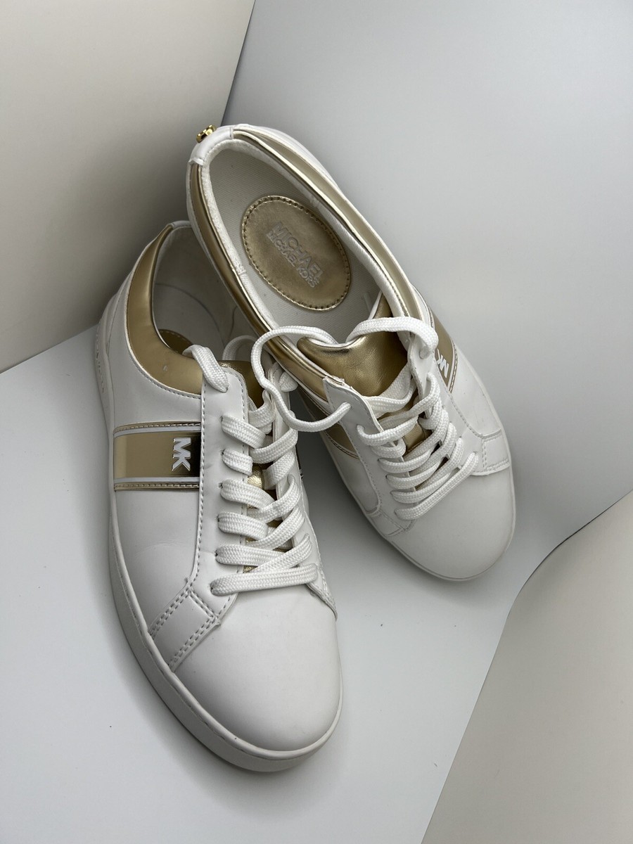 Womens Michael Kors White & Gold Sneakers ~ Size 7.5 | eBay Womens Michael Kors White & Gold Sneakers ~ Size 7.5 | eBay
