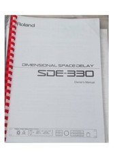 Roland SDE-330 Manuale Di Istruzioni In Inglese