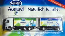 Sammel Werbetruck Nestle Aquarel Lim.Edit. MB Actros + Anhänger OVP 1:87 Weiß