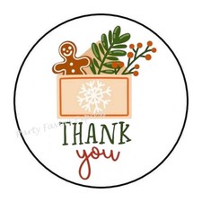 THANK YOU MAIL CHRISTMAS ENVELOPE SEALS LABELS STICKERS PARTY FAVORS