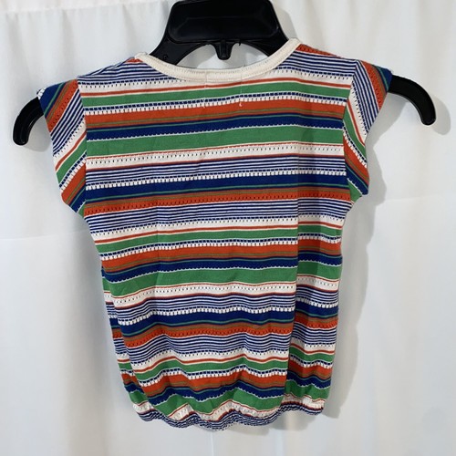 Vintage 70s 80s Health-Tex Girls Size 6 Striped Pocket T-Shirt - Picture 4 of 4