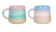 Pastell Ombre Becher Keramik Kaffeetasse Steingut Haus Geschenk Sass & Belle