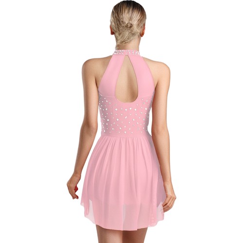 Lyrisches Tanzkleid mit Applikation für Damen unregelmäßig Tüllrock Turnanzug Tanzkostüm - Bild 71 von 86
