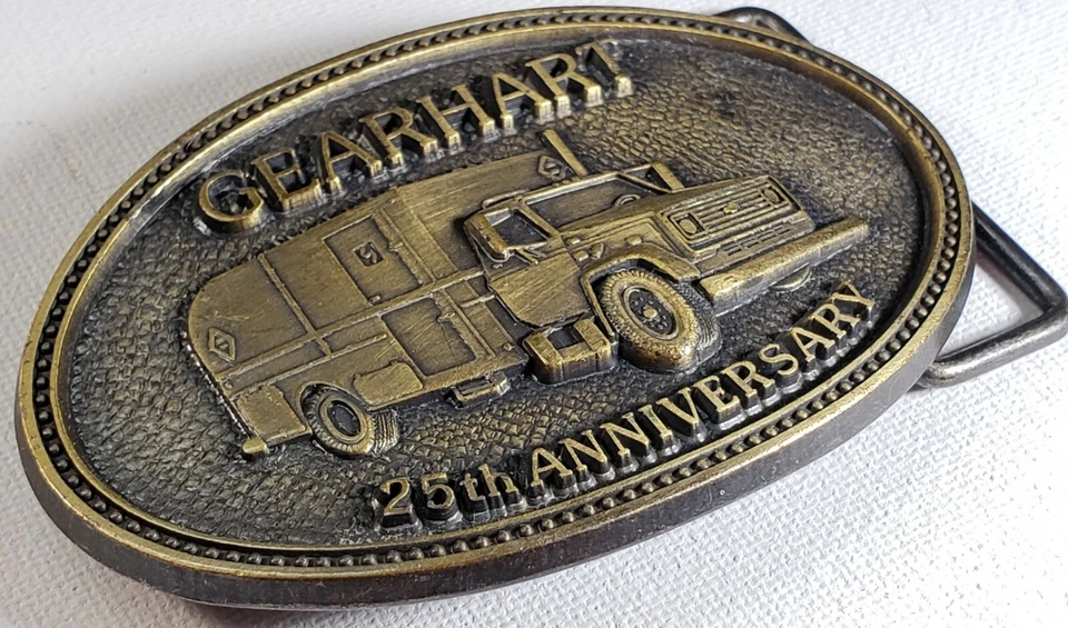 Vintage GEARHART Trucking 25th Anniversary Commemorative Belt Buckle  - Image 3 of 4