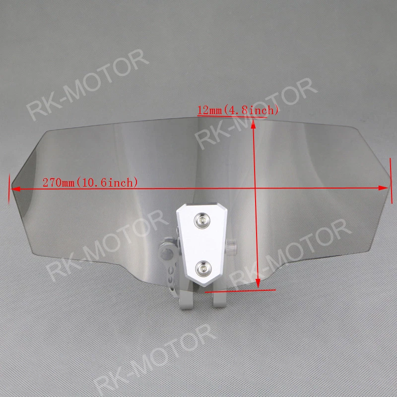 Alerón de parabrisas con clip apto para DUCATI Monster S2R 800 1000 gris claro Foto 3 de 4