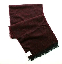 Calvin Klein Scarf Men's CK Soft Chevron Neck Winter Wrap, Burgundy, $55