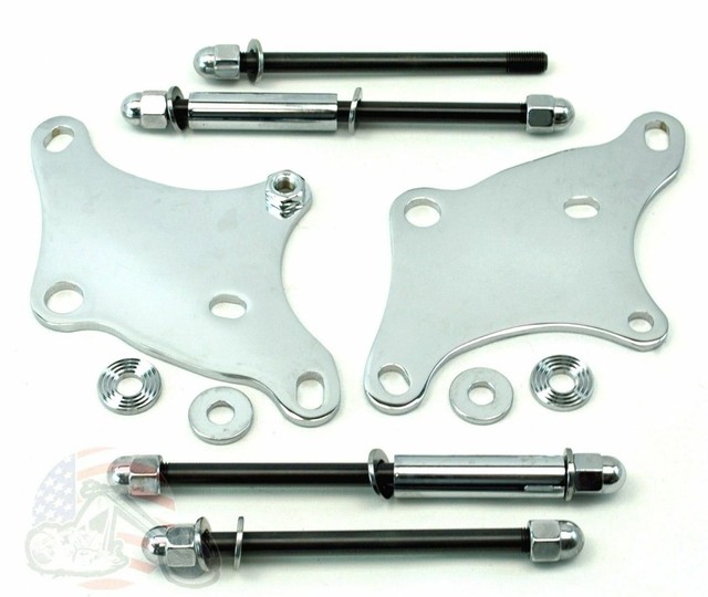 Chrome Lower Motor Mount Kit With Bolts Harley Ironhead Sportster 1952