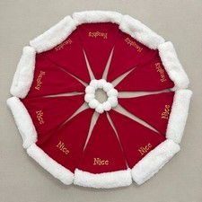 10 New Kids Pom Pom NAUGHTY NICE DOUBLE Sided Santa Hat Christmas Costume Party