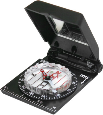 Silva 1-2-3 System Black Waterproof Luminous Mini Compass 544915