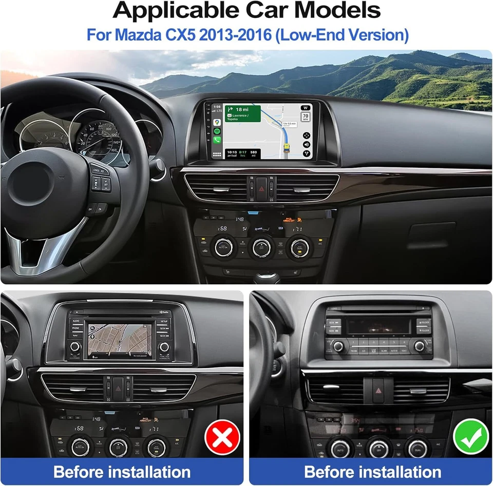 Für Mazda CX5 CX-5 2012-2016 Car Play Autoradio Android 15 GPS DAB+ DSP 8G+256GB - Bild 2 von 4
