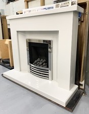 FIREPLACE OFFER!! - FULL MARBLE FIREPLACE WITH FREE L.E.D DOWNLIGHTS!! RRP £799
