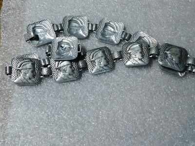 Unique Artisan Aluminum Napoleon Like Figure 26 1/2'' Long Ladies Belt