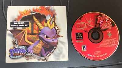 Spyro Ripto's Rage & CTR Crash Team Racing Demo Disc Sony PlayStation w/ Sleeve