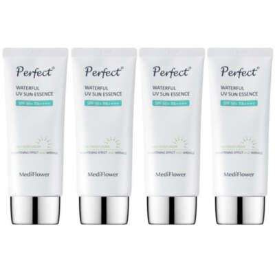 Medi Flower Waterful UV Sun Essence SPF50+ PA++++ 50ml*4Pcs - FREE SHIPPING