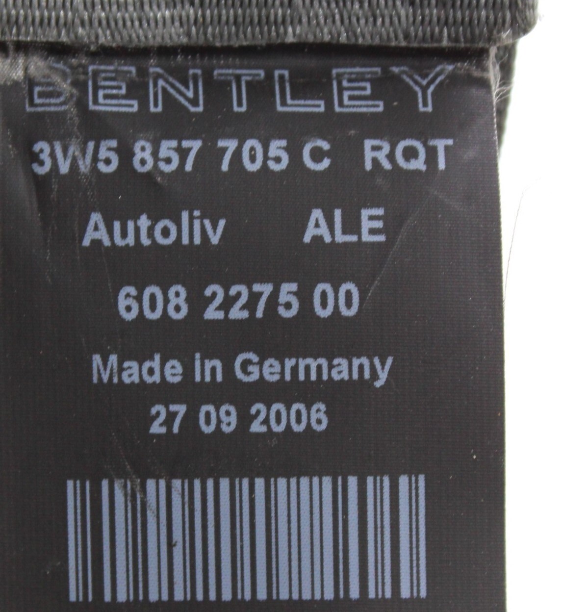 2006 - 2012 BENTLEY CONTINENTAL FRONT LEFT SIDE SEAT BELT RETRACTOR OEM